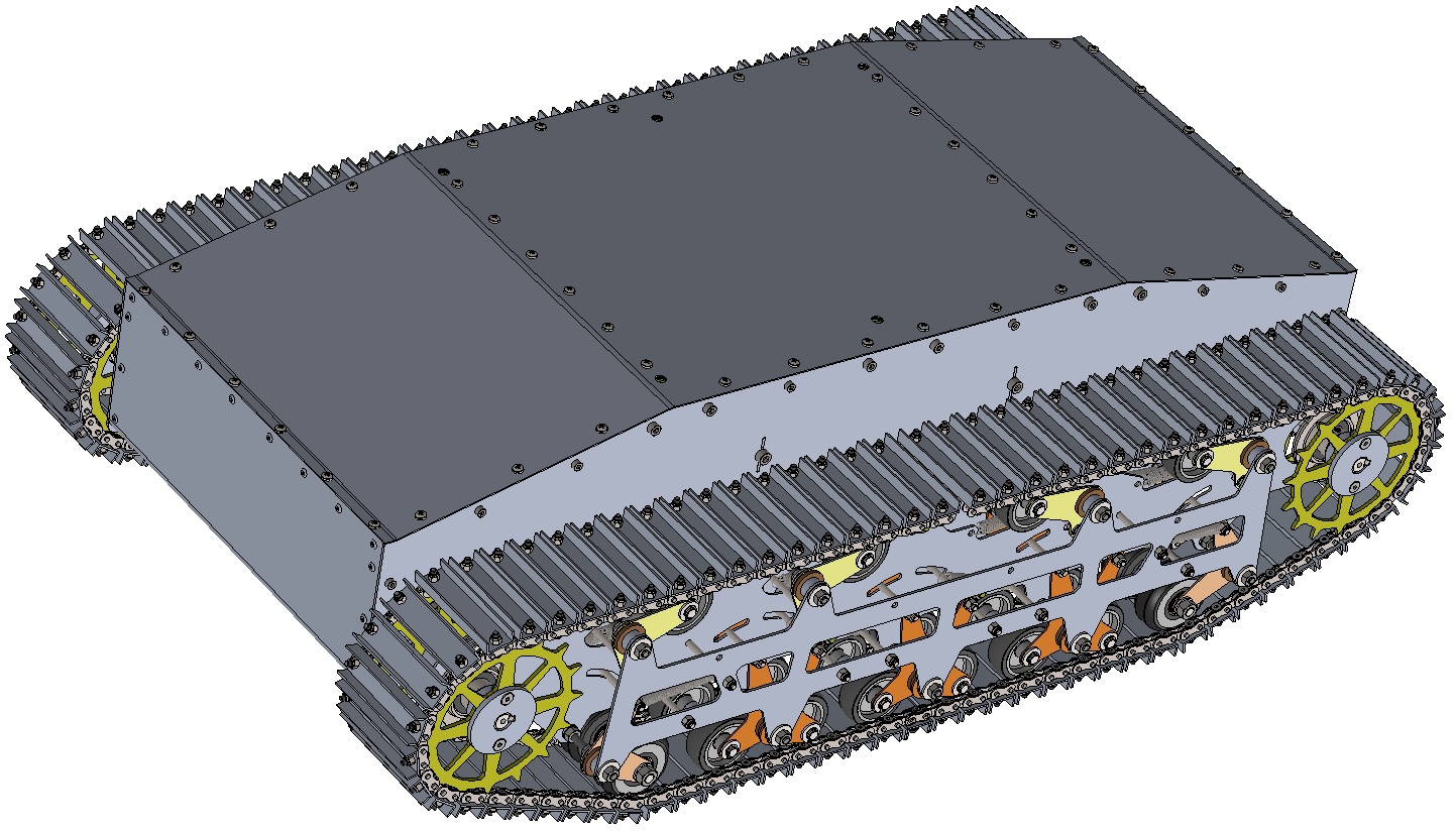 履带车底盘模型sw16可编辑